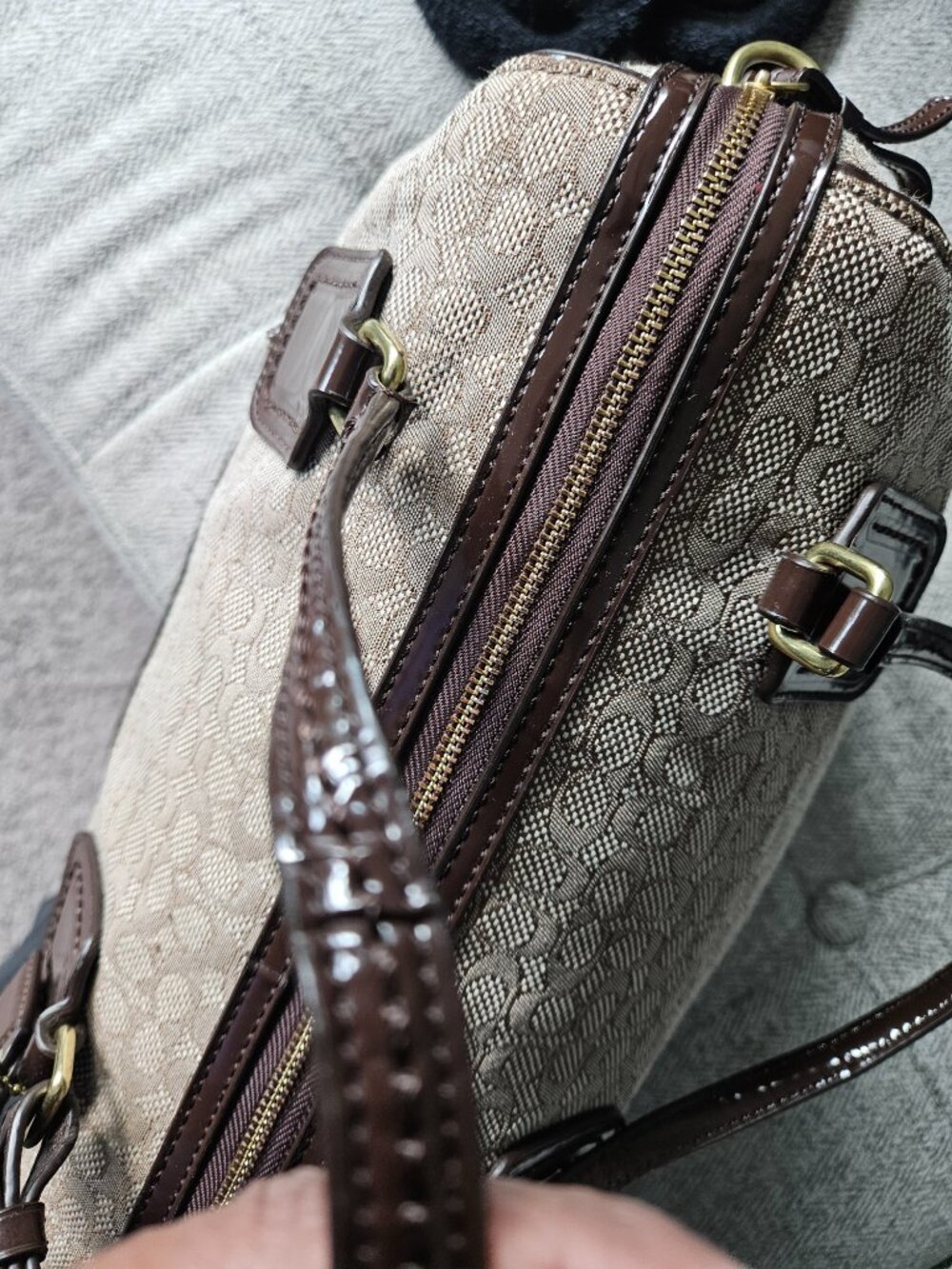 Coach Poppy Signature C Mini Oxford East/West Satchel - Picture 7 of 15